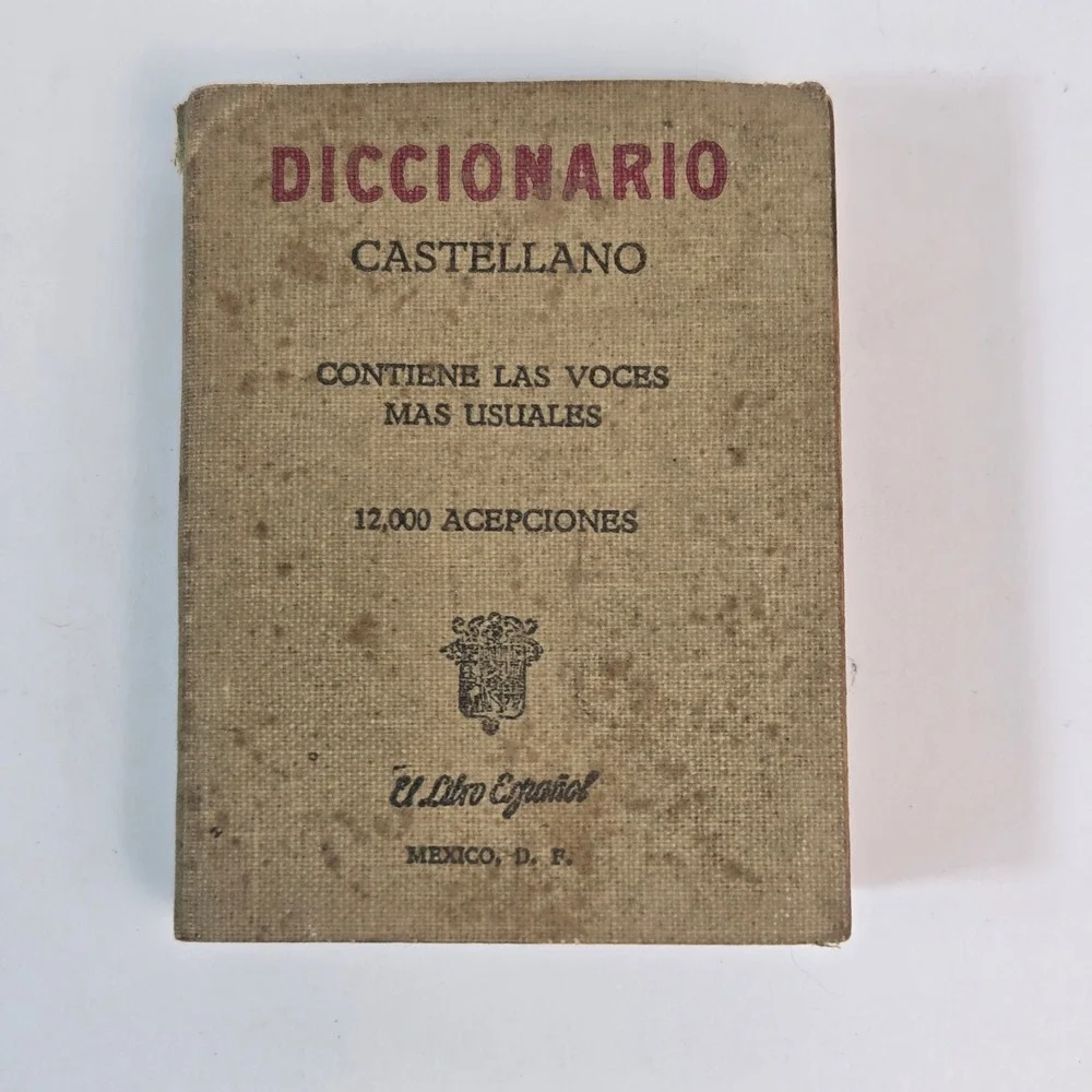 Vintage 1962 Spanish Miniature Pocket Dictionary Mexico El Libro Español Rare